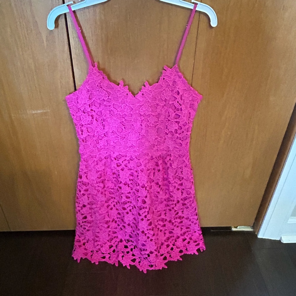 hot pink lace dress